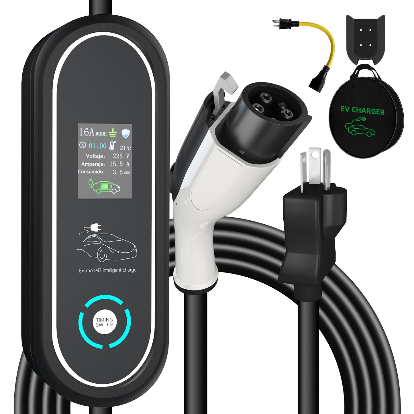 Qiao Yi Type1 Portable EV Charger is every EV owner's dream on-the-go companion. Compact yet efficient, it ensures reliable charging wherever you are, fitting seamlessly into your busy lifestyle.