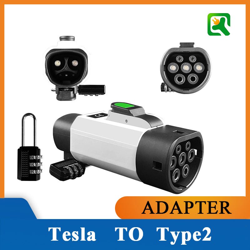 Tesla to type2 adapter Electric vehicle AC charging adapter Tesla Pile to type2 Car electric vehicle converter