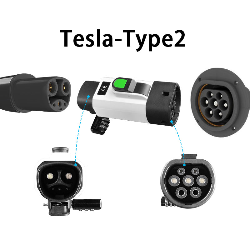 Tesla to type2 adapter Electric vehicle AC charging adapter Tesla Pile to type2 Car electric vehicle converter