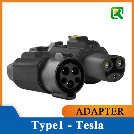 EV Charger type1/J1772 to Tesla Adapte 32A 7kw 250V Compatible with SAE Type1/J1772, EV Type1/J1772 to Tesla Adapter