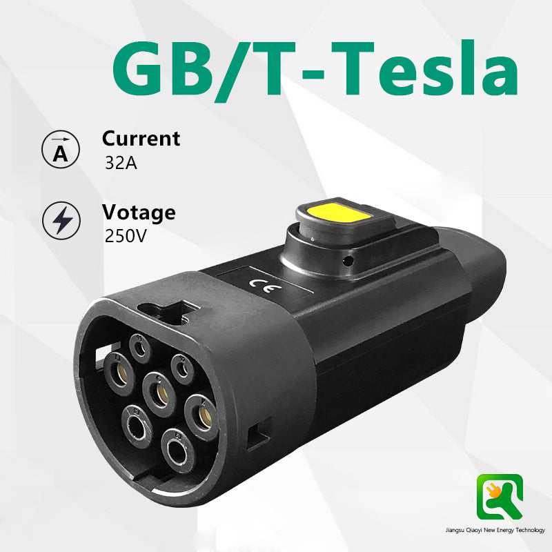 GBT EV Adapter for Tesla 32A 7KW Fast Charging Connector Compatible with Model S/X/Y/3