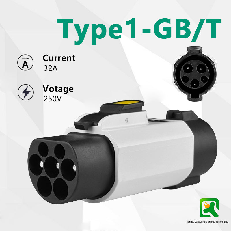 EVqiaoyi J1772 to GB/T adapter Anti-theft EV pile type1 to GB/T Car Charging Adaptor For BYD JAC