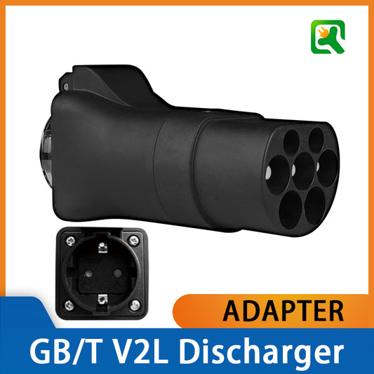 Compatible Type 2 Male to 220V and Gbt car v2l Adapter charging pile EV and electric vehicles Discharge with Schuko Socket