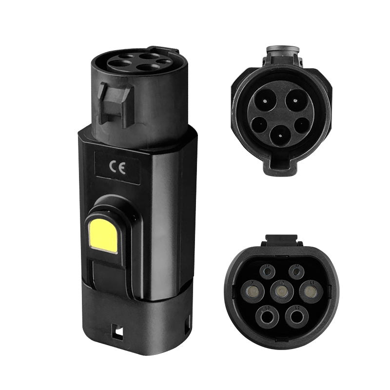 Type1 to TYPE2 adapter Electric vehicle AC charging adapter type1 Pile to TYPE2 Car electric vehicle converter