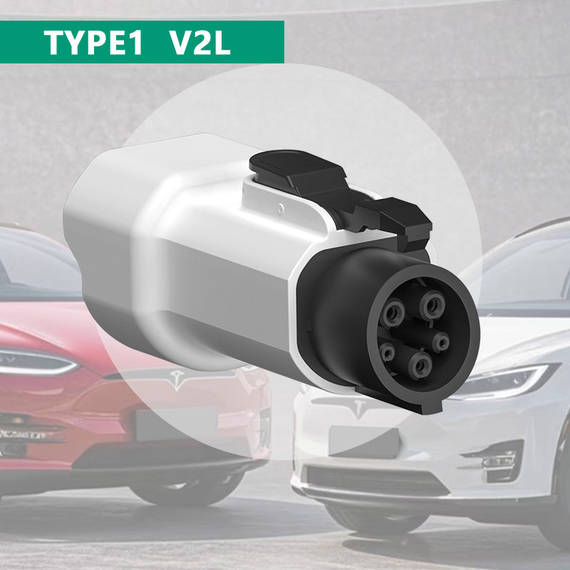 EVqiaoyi J1772 Type1 V2L Adapter 16A 250V Portable EV Discharger for Hyundai Ioniq 5/6, Kia EV6/EV9, MG ZS EV