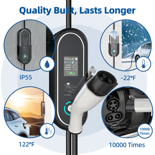 Qiao Yi Type1 Portable EV Charger is every EV owner's dream on-the-go companion. Compact yet efficient, it ensures reliable charging wherever you are, fitting seamlessly into your busy lifestyle.