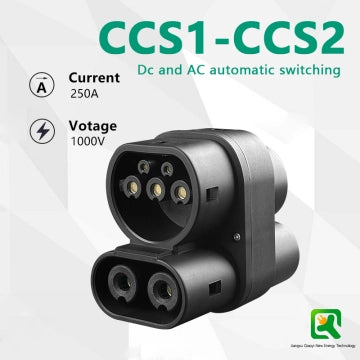 EV CCS1 to CCS2 adapter supports DC and AC CCS1 charger to CCS2 suitable for new energy vehicle fast charging adapter