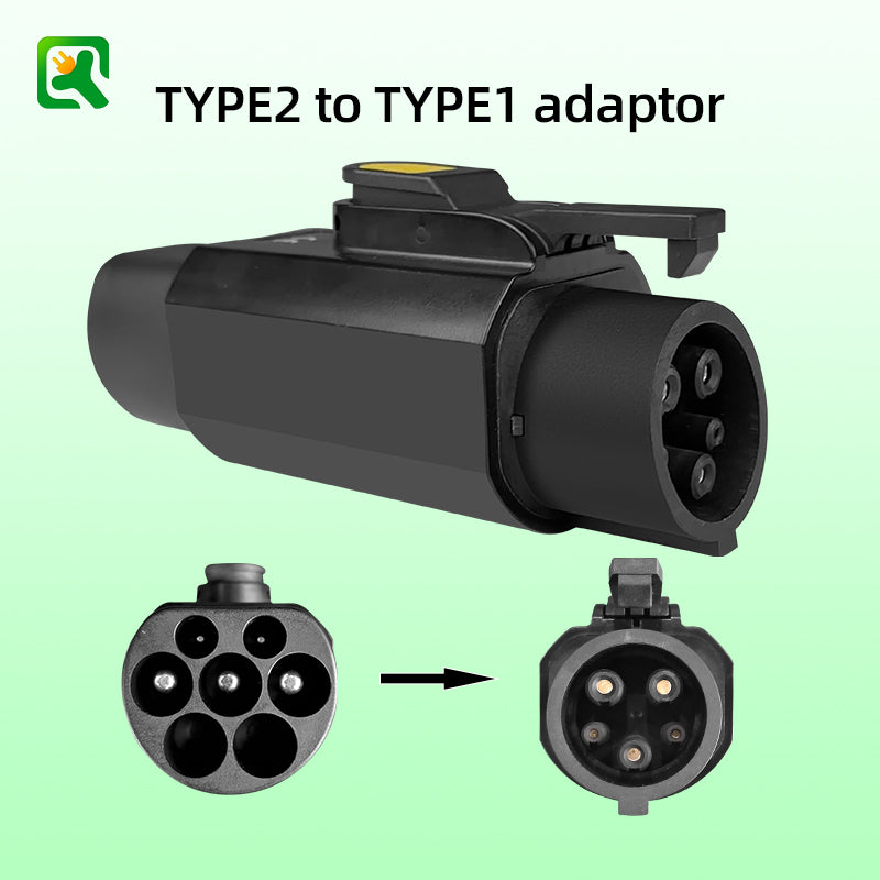 Type 2 to type1 adapter Electric vehicle AC charging adapter type2 Pile to type1 Car electric vehicle converter
