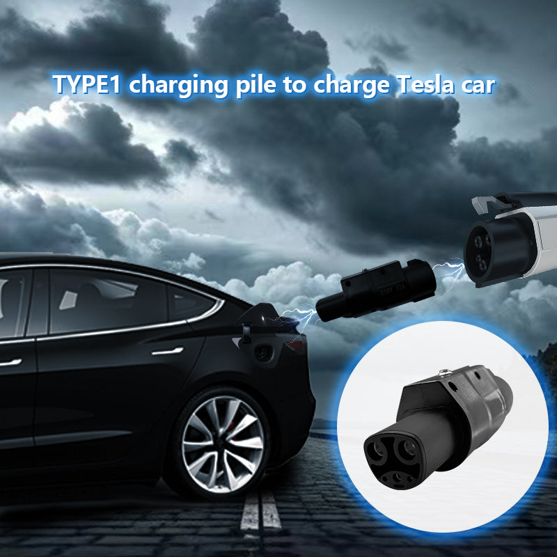 J1772/Type1 to Tesla Adapter 50A 120V/240V J1772/Type1 to Tesla Charger Converter for ModelY/S/X/3 SAE Standard EV Charging Adapter