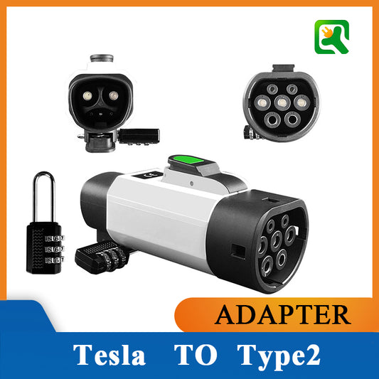 Tesla to type2 adapter Electric vehicle AC charging adapter Tesla Pile to type2 Car electric vehicle converter