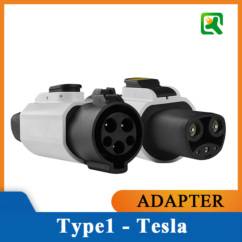 EV Charger type1/J1772 to Tesla Adapte 32A 7kw 250V Compatible with SAE Type1/J1772, EV Type1/J1772 to Tesla Adapter