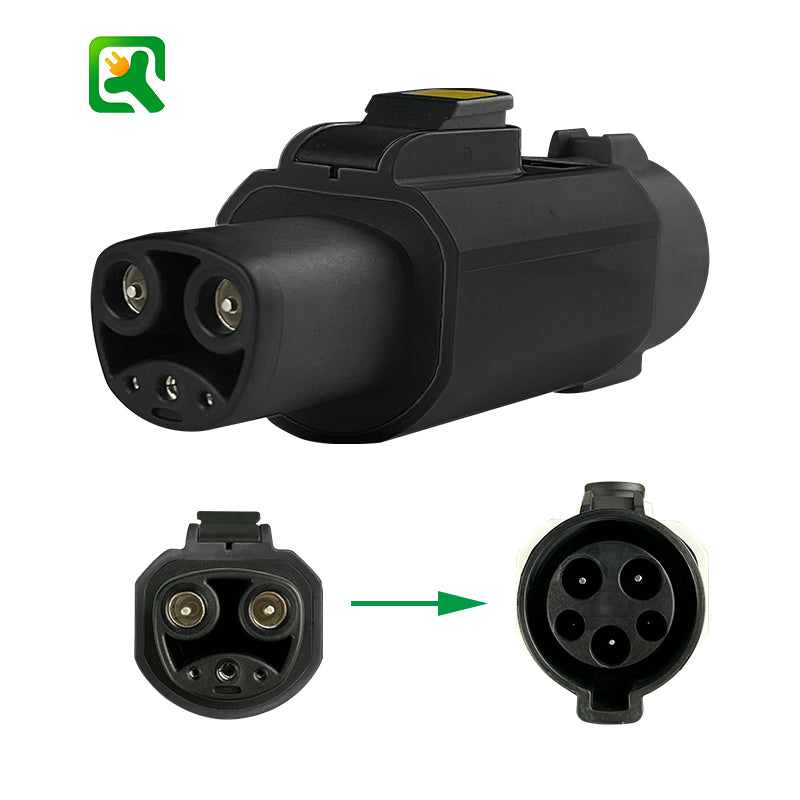 EV Charger type1/J1772 to Tesla Adapte 32A 7kw 250V Compatible with SAE Type1/J1772, EV Type1/J1772 to Tesla Adapter