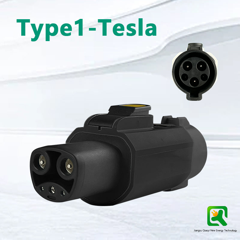 EV Charger type1/J1772 to Tesla Adapte 32A 7kw 250V Compatible with SAE Type1/J1772, EV Type1/J1772 to Tesla Adapter