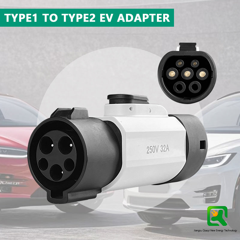 Type1 to TYPE2 adapter Electric vehicle AC charging adapter type1 Pile to TYPE2 Car electric vehicle converter