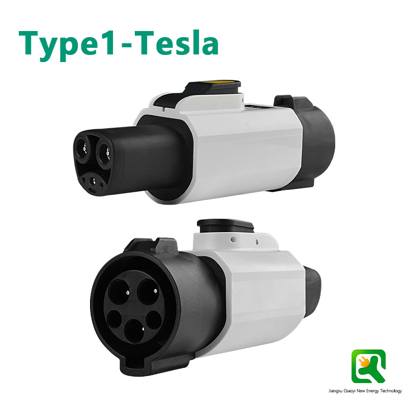 EV Charger type1/J1772 to Tesla Adapte 32A 7kw 250V Compatible with SAE Type1/J1772, EV Type1/J1772 to Tesla Adapter