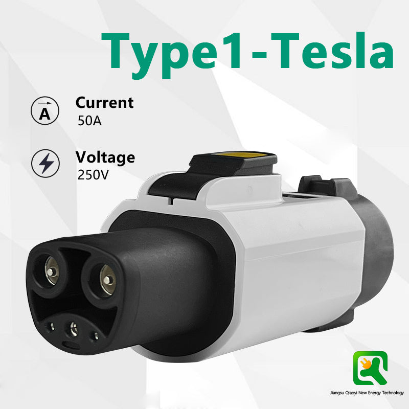 EV Charger type1/J1772 to Tesla Adapte 32A 7kw 250V Compatible with SAE Type1/J1772, EV Type1/J1772 to Tesla Adapter